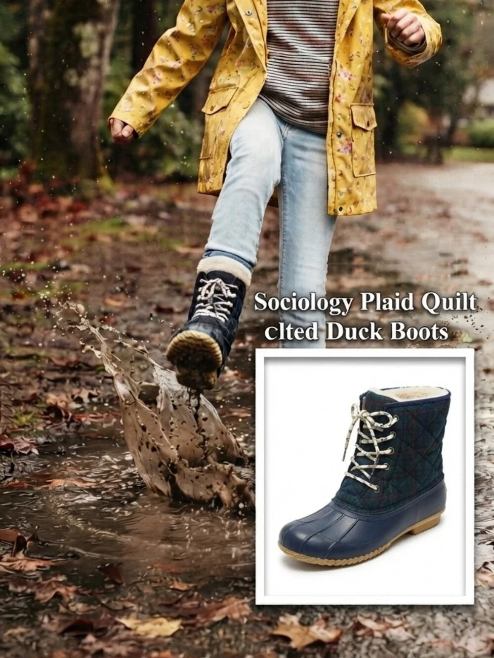 NWOB - Sociology Plaid Quilted Duck Boots
